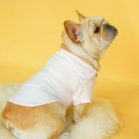 Jiaroswwewei Pet Pajamas Striped Design Short Loweve Thin Puppy Двукрако домашно облекло за булдог