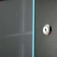 15у стена монтиране мрежов сървър данни кабинет ИТ заграждение багажник стъклена врата заключване
