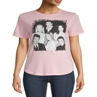 Женска тениска модна щампа с дълъг ръкав с тениска с цип от цип небрежен свободен основен топ подаръци за жени